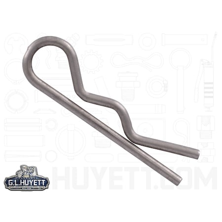 Huyett Hair Cotter Pin, 0.028 in Dia, 0.60 in L, Stainless Steel BPS-231/D